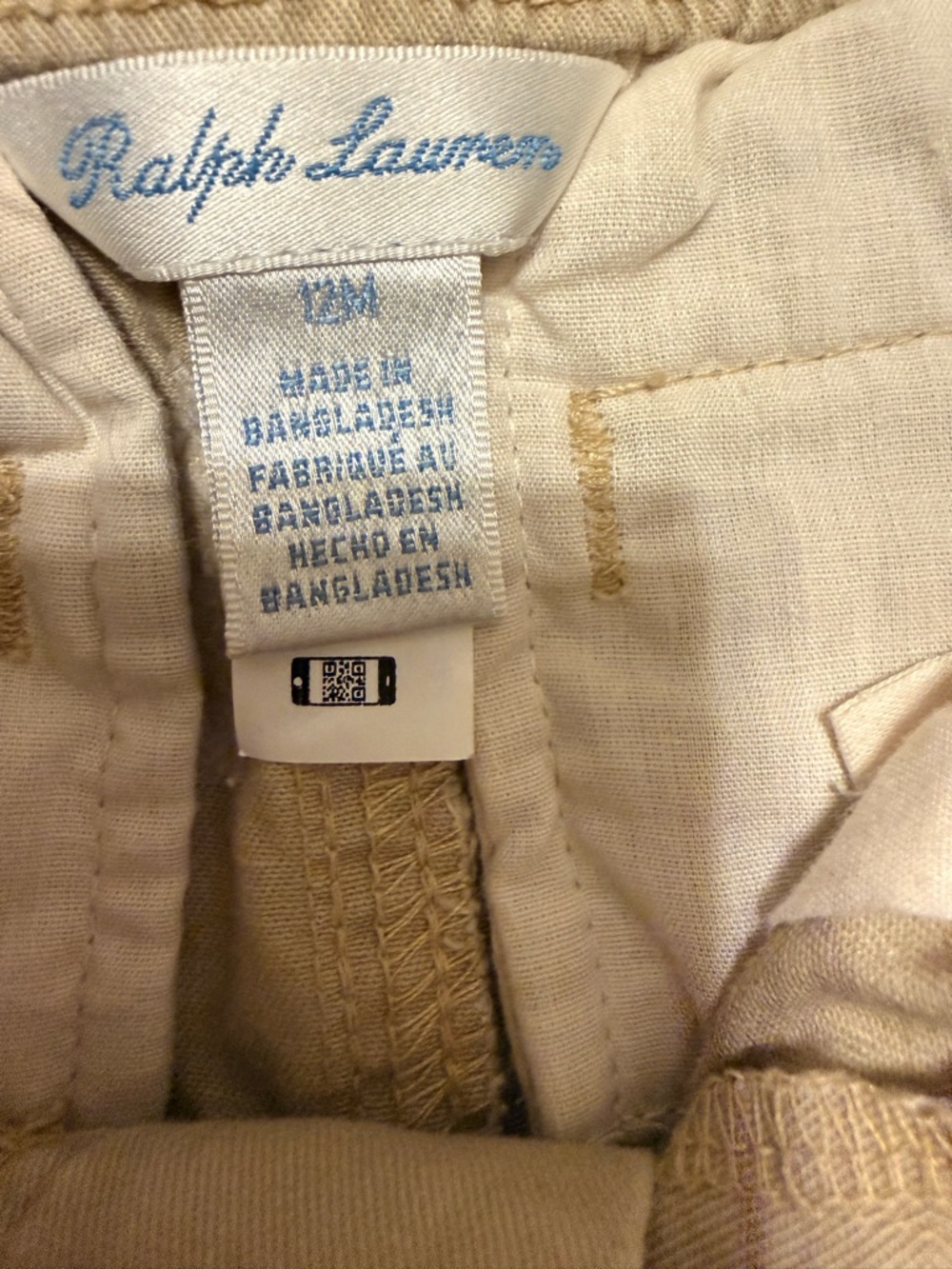 Ralph Lauren Toddler Khaki Chino Pants with Navy Pony - Picture 3 of 4